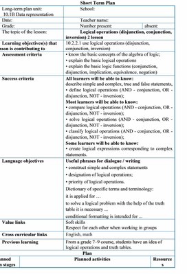 Обложка для материала 1_Computer Science Grade 10 Logical operations Data repr Lesson plan 2 1 variant