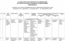 Обложка для материала КТП по литературному чтению на родном языке - 2 класс