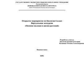 Обложка для материала Виртуальная экскурсия "Осенние явления в природе"