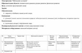 Обложка для материала Прогулка в ДОУ "Наблюдение за ветром"