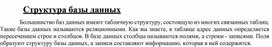 Обложка для материала Структура базы данных