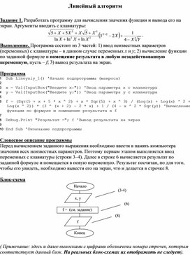 Обложка для материала Линейный алгоритм