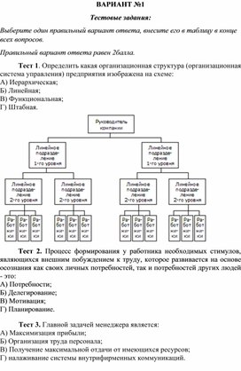 Обложка для материала ОЛИМПИАДА  ПО МЕНЕДЖМЕНТУ В ПРОИЗВОДСТВЕННОЙ СФЕРЕ ВАРИАНТ №1