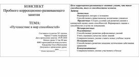 Обложка для материала Коррекционно-развивающее занятие "Путешествие в мир способностей"