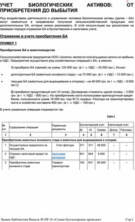 Обложка для материала УЧЕТ	БИОЛОГИЧЕСКИХ	АКТИВОВ:	ОТ ПРИОБРЕТЕНИЯ ДО ВЫБЫТИЯ