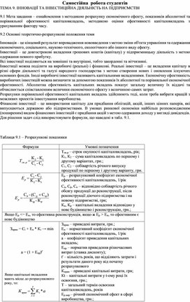 Обложка для материала Самостійна  робота студентів ТЕМА 9. ІННОВАЦІЇ ТА ІНВЕСТИЦІЙНА ДІЯЛЬНІСТЬ НА ПІДПРИЄМСТВІ