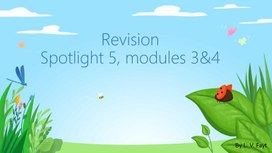 Презентация-тренажер "Revision. Spotlight 6, modules 3&4"