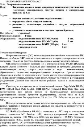 Обложка для материала Оперативная память
