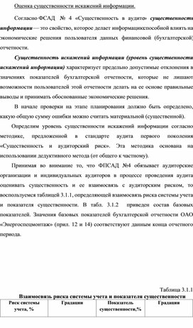 Обложка для материала Оценка существенности искажений информации