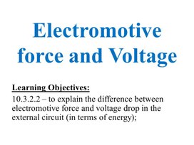 Обложка для материала EMF and Voltage