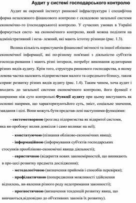 Обложка для материала Аудит у системі господарського контролю