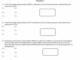 Обложка для материала Physics Grade 10 Gas laws Isoprocesses Worksheet 2