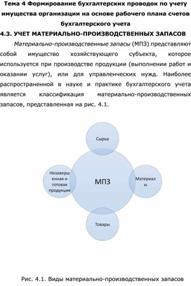 УЧЕТ МАТЕРИАЛЬНО-ПРОИЗВОДСТВЕННЫХ ЗАПАСОВ