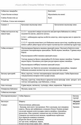 Обложка для материала Атасы ме немересі