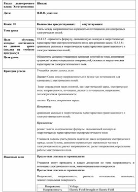 Обложка для материала 1_Физика _10 класс_ Электростатика_ Сравнение хар-к ЭП