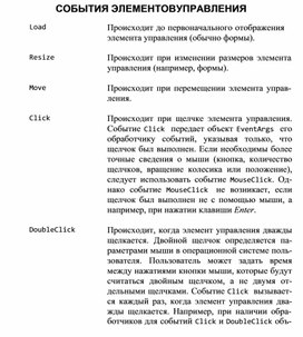 Обложка для материала СОБЫТИЯ ЭЛЕМЕНТОВ УПРАВЛЕНИЯ