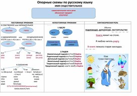 Опорная схема по русскому языку "Имя существительное"