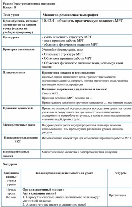 Обложка для материала 1Магнитно-резонансная томография Разработка урока