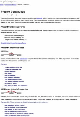 Present Continuous tense