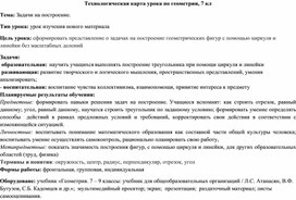 Обложка для материала технологическая карта Задачи на построение 7 кл