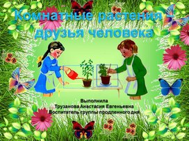 Презентация к уроку  окружающего мира по теме: «Комнатные растения – друзья человека»