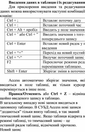 Обложка для материала Введення даних в таблицю і їх редагування