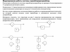 Обложка для материала Моделирование работы системы скремблер дескремблер.docx