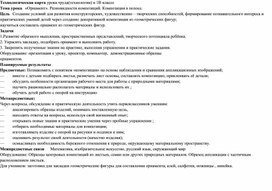 Обложка для материала Технологическая карта урока труда в 1 классе по теме" Орнамент"