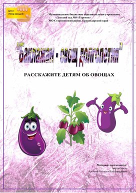 Методическое пособие «Баклажан-овощ  долголетия»