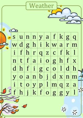 Обложка для материала Кроссворд по теме "Weather"