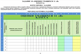 Обложка для материала ЗАДАНИЕ   «ОЦЕНКИ УЧАЩИХСЯ 11 «В»