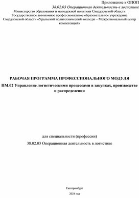 Обложка для материала РАБОЧАЯ ПРОГРАММА ПРОФЕССИОНАЛЬНОГО МОДУЛЯ