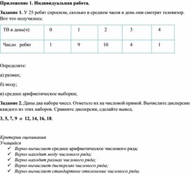 Обложка для материала Среднее значение. Дисперсия. Стандартное отклонение_Приложение 1 к уроку №6