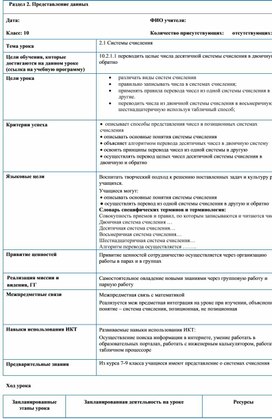 Обложка для материала Перевод чисел из одной системы счисления в другую_КРАТКОСРОЧНЫЙ ПЛАН