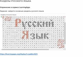 Обложка для материала Разделы русского языка