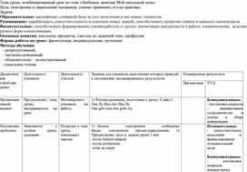 Технологическая карта урока. Занятия в свободное время/школьное расписание. (по учебнику Starlight, 4 класс)