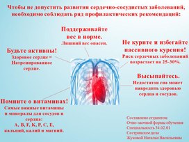 Листовка на тему "Повышение информированности по профилактике сердечно-сосудистых заболеваний"