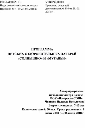 Обложка для материала Программа ДОЛ