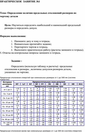 Обложка для материала Практические работы по дисциплине Допуски и технические измерения