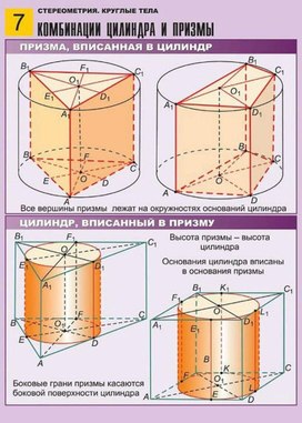 Обложка для материала комбинация цилиндра и призмы