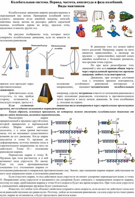 Обложка для материала Колебательная система. Период, частота, амплитуда и фаза колебаний