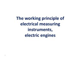 Обложка для материала 5 electrical measuring instruments, electric engines