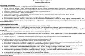 Обложка для материала РП родной язык (русский) 1 класс