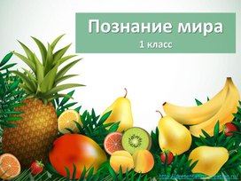 Презентация к уроку познания мира 1 класс на тему "Вкусно и полезно"