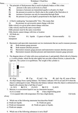 Обложка для материала Hydrodynamics. Fluid kinematics_Worksheet 2