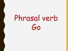 Обложка для материала Phrasal verb Go