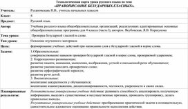 Конспект урока русского языка "Проверка безударной гласной в слове".