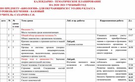 КТП 9 класс биология ОВЗ УО