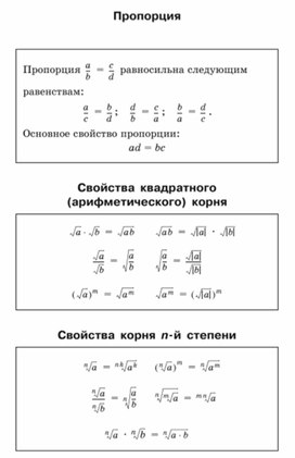 Материал по математике