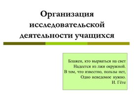 Организация исследовательской деятельности учащихся в Республике Беларусь